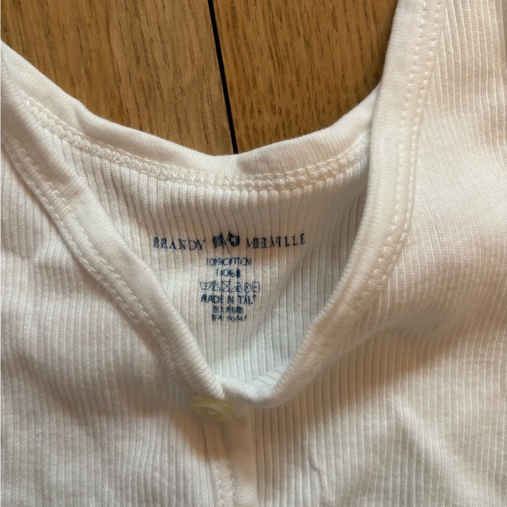 White Button-Up Tank Top - Picture 2 of 2